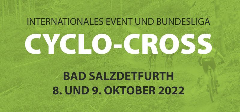 Ein Banner für ein Event zur Cyclo-Cross Bundesliga in Bad Salzdethfurth.