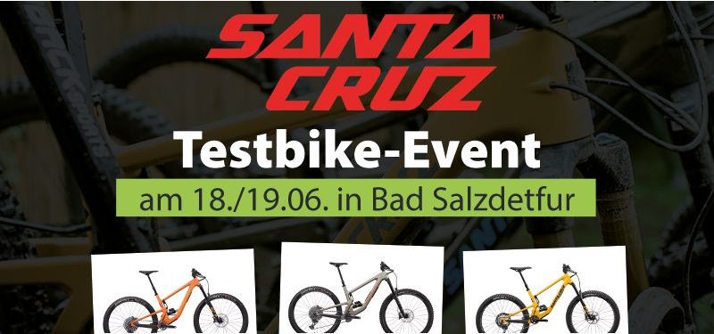 Santa Cruz Banner mit Text zum Event.