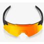100% Aerocraft Brille, Soft Tact Black, Hiper Red Multilayer Mirror Lens Bild 2 thumbnail