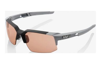 100% Speedcoupe Brille, Soft Tact Stone Grey, HIPER Coral Lense