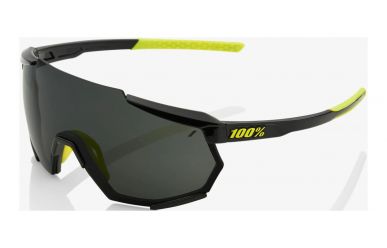 100% Racetrap Brille, Gloss Black, Smoke Lense