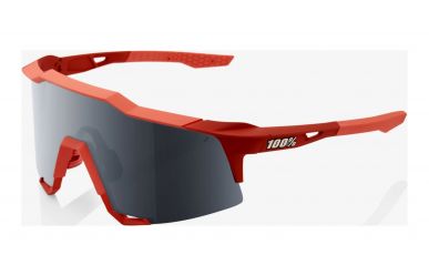 100% Speedcraft Brille, Soft Tact Coral, Black Mirror Lense