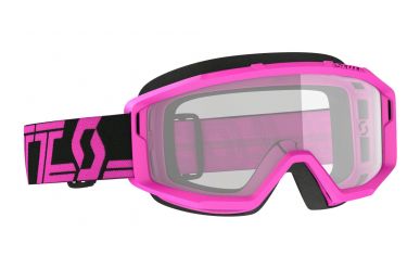 Scott Primal Clear Goggle, Enduro Brille Glas Clear Rahmen Black Pink