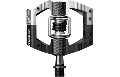 CrankBrothers Mallet E LS Enduro Klick/Plattformpedal inkl. Premium Cleats, Black Silver