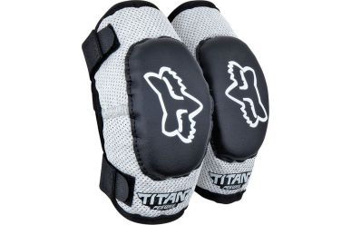 Fox Racing PeeWee Titan Elbow Guard Youth Black Silver OS