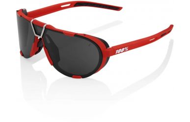 100% Westcraft Brille, Soft Tact Red, Black Mirror Lens