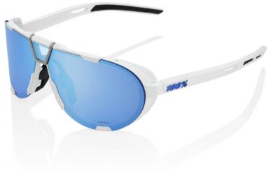 100% Westcraft Brille, Soft Tact White, HiPER Blue Multilayer Mirror Lens