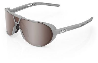 100% Westcraft Brille, Soft Tact Cool Grey, HiPER Crimson Silver Mirror Lens