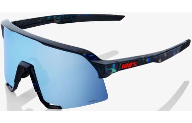 100% S3 Brille, Black Holographic, Hiper Blue Multilayer Mirror Lense