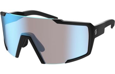 Scott Shield Brille, Black Matt, Blue Chrome Enhancer 