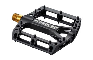 Reverse Black One Titanium Flatpedal Black Black Pins 