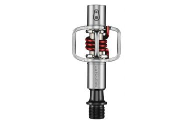 CrankBrothers Eggbeater 1 Pedale inkl. Premium Cleats, Silver Red