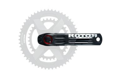 Rotor 2INpower Road Leistungsmesskurbel Directmount Matt Schwarz Rot