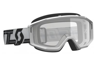 Scott Primal Clear Goggle, Enduro Brille Glas Clear Rahmen White Black