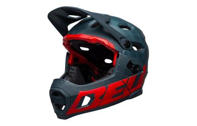 Bell Super DH Spherical Mips Fullface Helm Prime Matte Blue Crimson