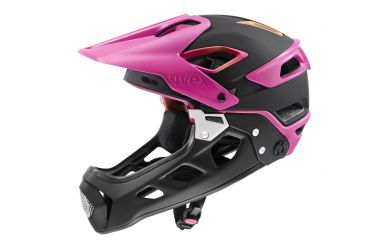 Uvex Jakkyl Hide 2.0 Fullface Helm mit abnehmbaren Kinnbügel, Future Black Matt