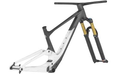 Scott Spark 900 Tuned HMX Frameset Gloss White Matt Raw Carbon Rainbow Silver