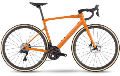 BMC Roadmachine One Shimano Ultegra Di2, Carbon Wheels, Apricot Petrol Blue