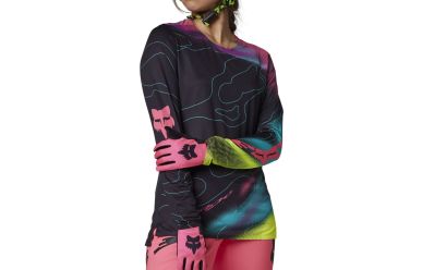 Fox Racing Flexair Lunar Langarm Jersey Women Black Pink