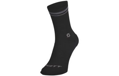 Scott Merino Crew Socken, Black Dark Grey