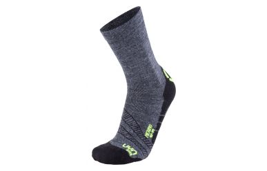 UYN Cycling Merino Man Socks Anthracite Yellow Fluo