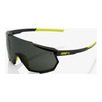 100% Racetrap Brille, Gloss Black, Smoke Lense