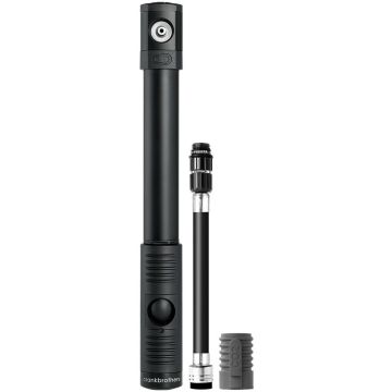 CrankBrothers Klic HP Handpumpe/CO2-Pumpe inkl. Rahmenhalter Midnight Edition Black