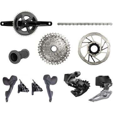 SRAM Rival eTap AXS Wide Gruppe, inkl. Bremsen, 2x12 / 43-30 / 172,5mm / 10-36