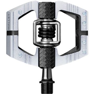 CrankBrothers Mallet Enduro LS Klick/Plattformpedal inkl. Cleats, Silver Collection, Silver Polished