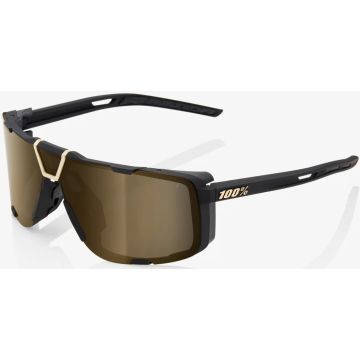 100% Eastcraft Brille, Soft Tact Black, Soft Gold Mirror Lense