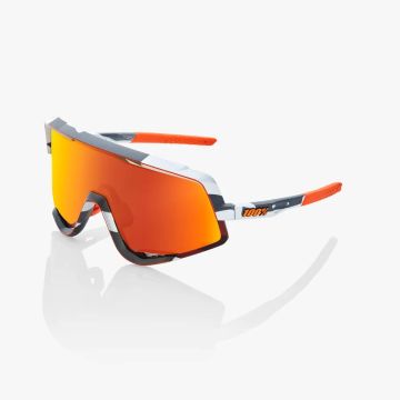 100% Glendale Brille, Soft Tact Grey Camo, Hiper Red Multilayer Lens