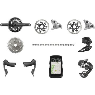 SRAM RED AXS Gruppe, 2x12, 172,5mm, 50/37Z, 10-33Z, Hammerhead Karoo 