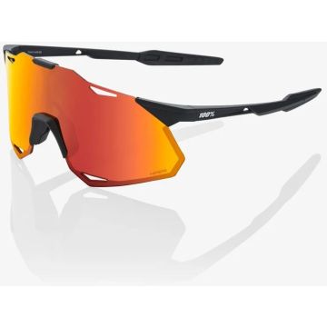 100% Hypercraft XS Brille, Soft Tact Black, Hiper Red Multilayer Mirror Lense