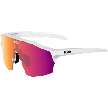 KOO Alibi Brille, White Matt, Photochromic Fuchsia Lens, Regular