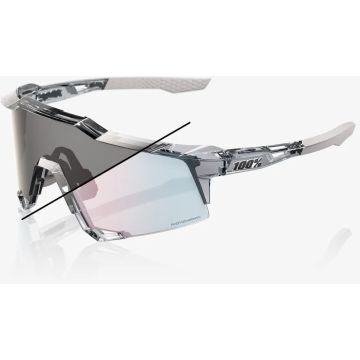 100% Speedcraft, Polished Translucent Grey, Rose Gold Photochromic Mirror Lens