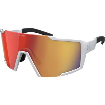 Scott Shield Brille, White Matt Red Chrome