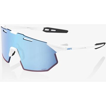 100% Hypercraft SQ Brille, Soft Tact White, Hiper Blue Multilayer Mirror Lens