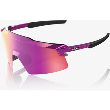 100% Aerocraft Brille, Gloss Purple Chrome, Purple Multilayer Mirror Lens