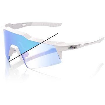 100% Speedcraft SL Bastille, Perl White Glitter, Blue Mirror Photochromic Lens