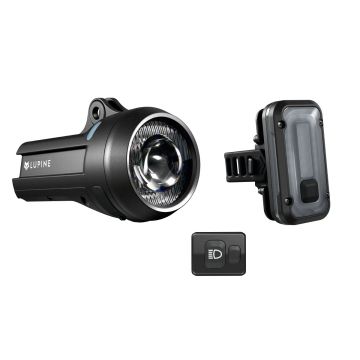 Lupine SL Grano Fahrradbeleuchtung + Rotlicht Pro BT Bundle StVZO