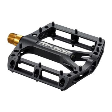 Reverse Black One Titanium Flatpedal Black Black Pins 