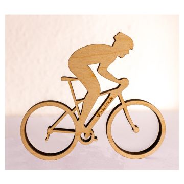 biketime BikerOnBike MounTainBike Holzfigur selbststehend B125mm x H110mm