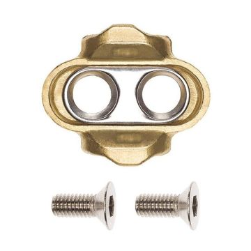 CrankBrothers Premium Standard Release Cleats Pedaleplatten Messing, Auslösewinkel 15 Grad - Spiel 0 Grad