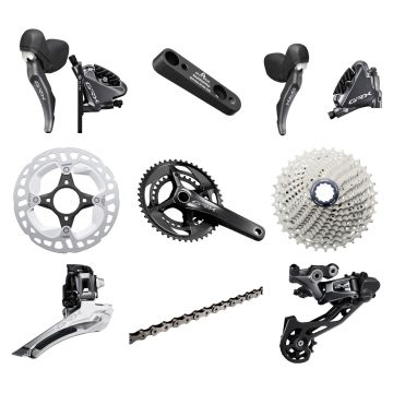 Shimano GRX Gruppe 810, inkl. Bremsen, 2x11 / 48-31 / 172,5mm / 11-34