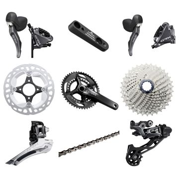 Shimano GRX Gruppe 810, inkl. Bremsen, 2x11 / 48-31 / 175mm / 11-34