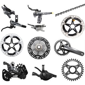 Shimano XTR Race Gruppe M9100 inkl. Bremsen, 1x12 / 34 Zähne / 175mm / 10-51