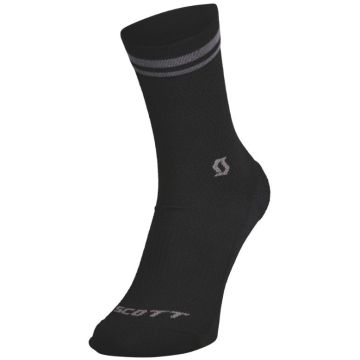 Scott Merino Crew Socken, Black Dark Grey