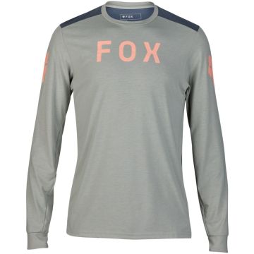 Fox Racing Ranger Aviation Drirelease Langarm Jersey, Grau Weinlese