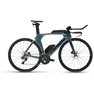 Detailansicht des Cervelo P5 Rennrads.