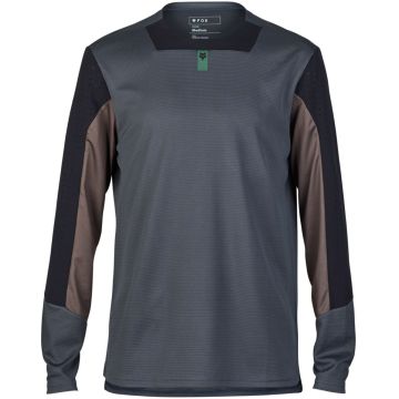 Fox Racing Defend Langarm Jersey, Graphitgrau